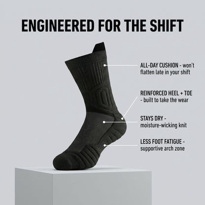 12-Hour Cushioned Work Socks