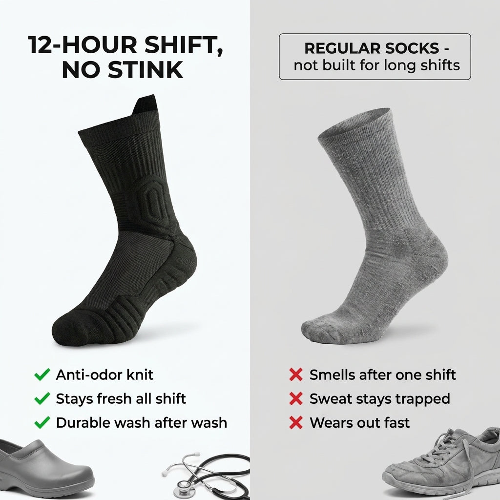 12-Hour Cushioned Work Socks