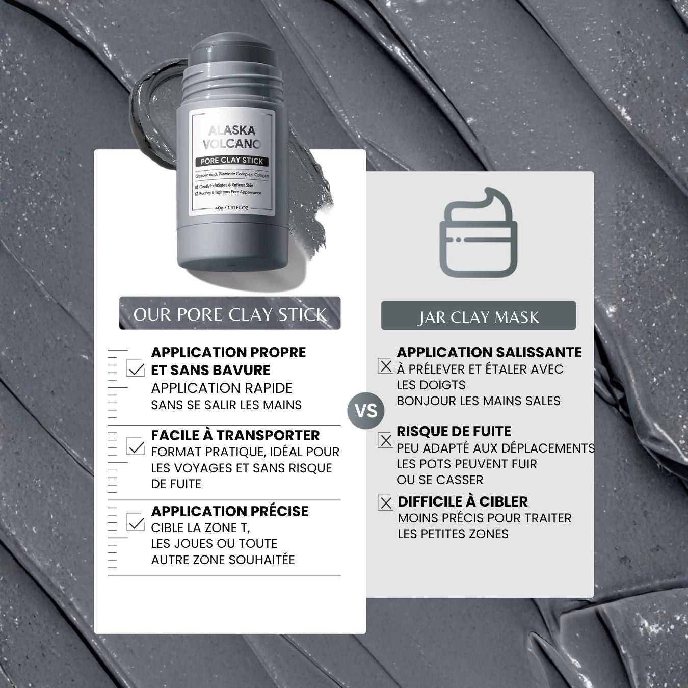 Masque Stick Charbon & Volcan